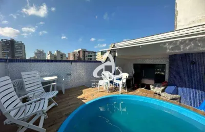 Cobertura com 3 dormitórios à venda, 217 m² por r$ 1.600.000,00 - boqueirão - santos/sp