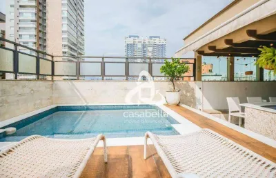 Cobertura com 4 dormitórios à venda, 350 m² por r$ 4.000.000,00 - aparecida - santos/sp