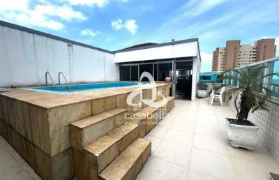 Cobertura com 3 dormitórios à venda, 268 m² por r$ 1.500.000,00 - ponta da praia - santos/sp
