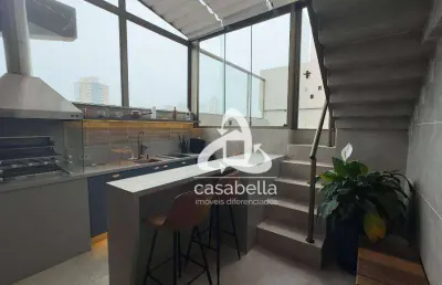 Cobertura com 3 dormitórios à venda, 175 m² por r$ 2.700.000,00 - boqueirão - santos/sp