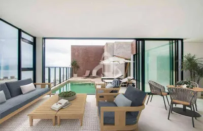 Cobertura com 4 dormitórios à venda, 320 m² por r$ 5.000.000,00 - josé menino - santos/sp