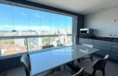 Apartamento com 1 dormitório à venda, 60 m² por r$ 850.000,00 - boqueirão - santos/sp
