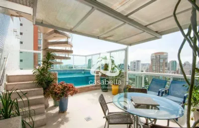 Cobertura com 4 dormitórios à venda, 460 m² por r$ 7.500.000,00 - embaré - santos/sp