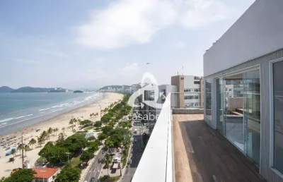 Cobertura com 3 dormitórios, 343 m² - venda por r$ 4.300.000,00 ou aluguel por r$ 18.625,00/mês - boqueirão - santos/sp