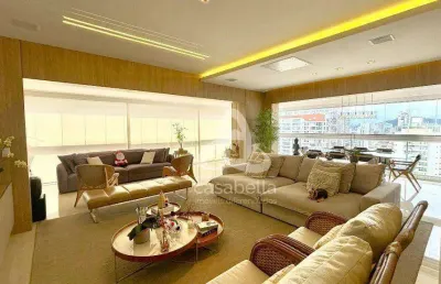 Apartamento com 3 dormitórios para alugar, 207 m² por r$ 27.670,00/mês - gonzaga - santos/sp