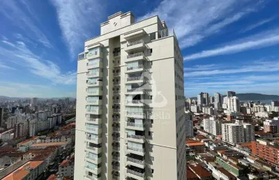 Apartamento com 3 dormitórios à venda, 150 m² por r$ 1.280.000,00 - marapé - santos/sp