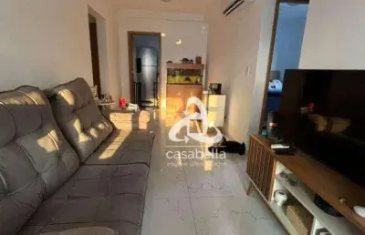 Apartamento com 2 dormitórios para alugar, 70 m² por r$ 5.502,00/mês - boqueirão - santos/sp