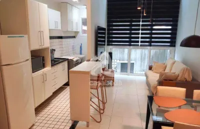Apartamento com 1 dormitório para alugar, 69 m² por r$ 6.000,02/mês - gonzaga - santos/sp