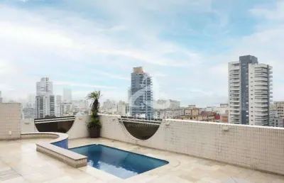 Cobertura com 4 dormitórios à venda, 339 m² por r$ 4.290.000,00 - embaré - santos/sp