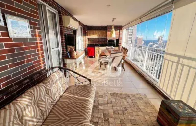 Apartamento com 3 dormitórios para alugar, 148 m² por r$ 15.002,00/mês - boqueirão - santos/sp
