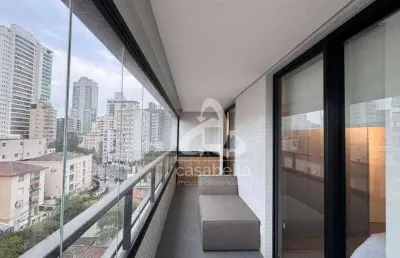 Apartamento com 1 dormitório para alugar, 59 m² por r$ 5.842,00/mês - ponta da praia - santos/sp