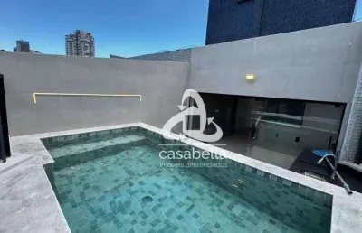 Cobertura com 2 dormitórios à venda, 105 m² por r$ 1.650.000,00 - boqueirão - santos/sp