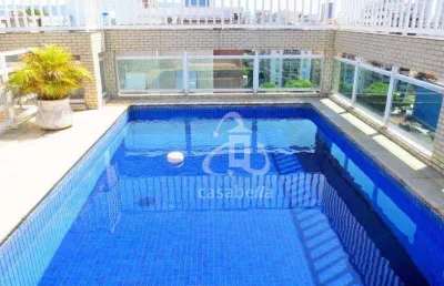 Cobertura com 5 dormitórios à venda, 472 m² por r$ 2.300.000,00 - ponta da praia - santos/sp