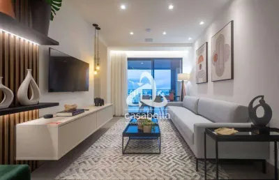 Apartamento com 2 dormitórios à venda, 83 m² por r$ 1.202.500,00 - boqueirão - santos/sp