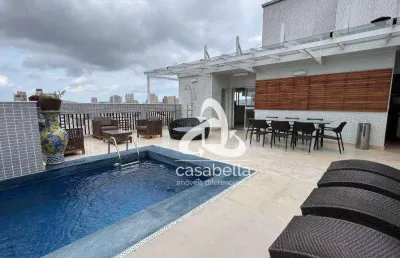 Cobertura com 3 dormitórios à venda, 405 m² por r$ 5.500.000,00 - gonzaga - santos/sp