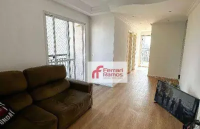 Apartamento com 2 dormitórios para alugar, 57 m² por r$ 2.910,00/mês - vila augusta - guarulhos/sp
