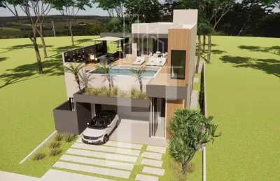 Casa em condomínio fechado com 3 quartos à venda na rua sebastião cardoso, 168, parque brasil 500, paulínia, 271 m2 por r$ 2.680.000