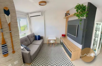 “apartamento com suíte e churrasqueira no jardim nova cachoeira, florianópolis | próximo à praia'