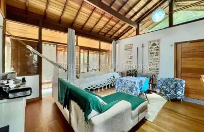Casa em condomínio fechado com 5 quartos à venda na rua josé joão nassaro, carlos guinle, teresópolis, 346 m2 por r$ 1.350.000