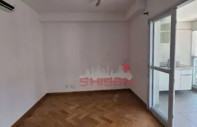 Tudio de 32m2 disponi´vel para locac¸a~o no corac¸a~o de pinheiros com cama king size, ar condicionado, 1vaga de garagem em pre´dio novo