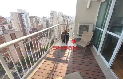 Apartamento com 1 dormitório à venda, 104 m² por r$ 2.490.000,00 - moema - são paulo/sp