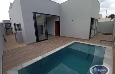 Linda casa térrea, alto padrão, 3 suítes, 4 vagas de garagem à venda, villa di san paolo - bonfim paulista - ribeirão preto/sp