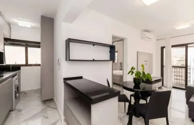 Alugue e viva com estilo no coração do itaim bibi! apartamento de 42m² com suíte e vaga.