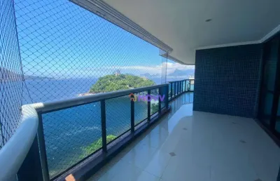 Apartamento com 4 dormitórios à venda, 290 m² por r$ 3.000.000,00 - boa viagem - niterói/rj