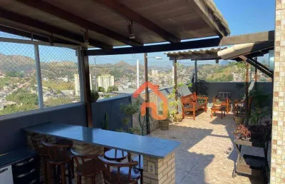 Cobertura à venda, 120 m² por r$ 510.000,00 - barro vermelho - são gonçalo/rj