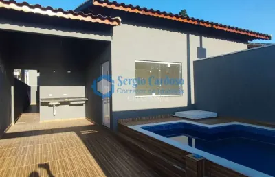 Casas novas  3 quartos  piscina 100 m do mar  itanhaém sp