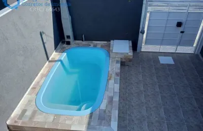 Casa nova 4 quartos 2 suítes com piscina 100m mar itanhaém/sp
