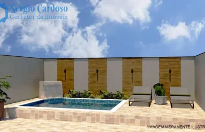Sobrados com piscina com vista para o mar no suarão! 2 suítes -itanhaém/sp