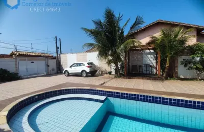 Casa 3 quartos em terreno de 420m²!  piscina e espaço gourmet - itanhaem/sp