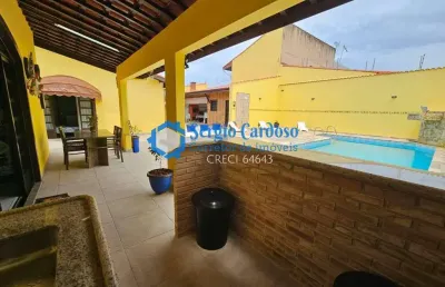 Casa jd suarao 150m do mar! 2 casas + edícula terreno 600m² - itanhaem/sp