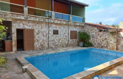 Sobradaço 4 quartos  2 suítes sacada piscina 350 m mar  itanhaém-sp