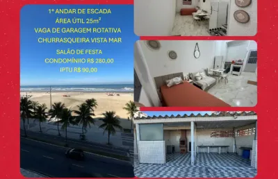 Portunidade! kitnet reformado, prédio de frente para o mar, no bairro aviação