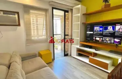 Flat com 1 quarto à venda na Avenida Ibijaú, 364, Moema, São Paulo