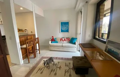 Flat com 1 quarto à venda na Avenida Ibijaú, 364, Indianópolis, São Paulo