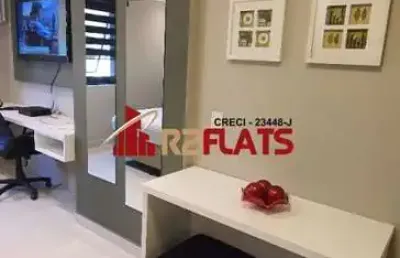 Flat com 1 quarto à venda na Avenida Ibijaú, 364, Moema, São Paulo