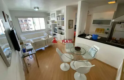 Flat com 1 quarto à venda na Avenida Rouxinol, 763, Moema, São Paulo