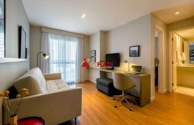 Flat com 1 quarto à venda na Avenida Lavandisca, 365, Moema, São Paulo