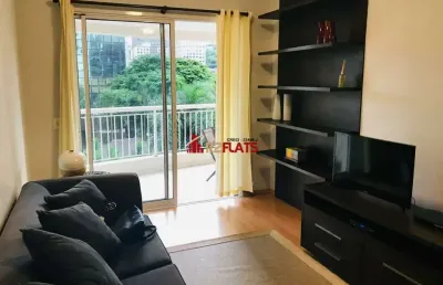 Flat com 1 quarto para alugar na Rua Sansão Alves dos Santos, 343, Brooklin, São Paulo