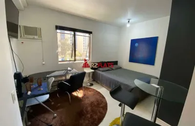Flat com 1 quarto à venda na Avenida Ibijaú, 364, Moema, São Paulo