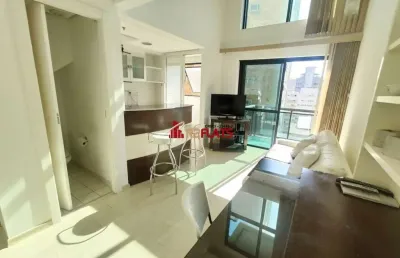 Flat com 1 quarto para alugar na Avenida Ibijaú, 355, Moema, São Paulo
