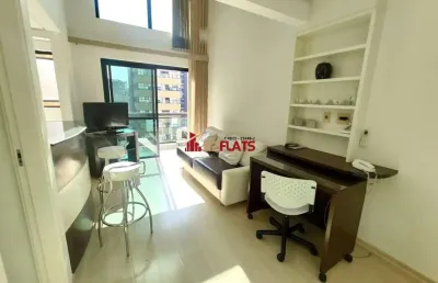 Flat com 1 quarto para alugar na Avenida Ibijaú, 355, Moema, São Paulo