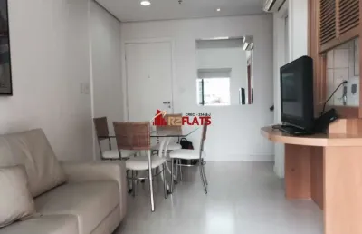 Flat com 1 quarto para alugar na Avenida Ibijaú, 355, Moema, São Paulo