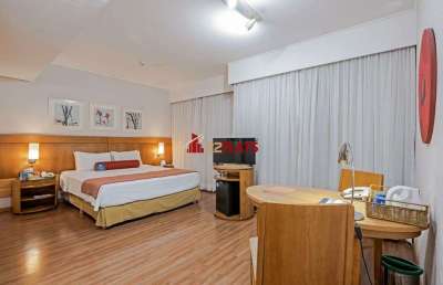Flat com 1 quarto à venda na Avenida Rouxinol, 87, Moema, São Paulo
