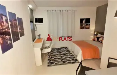 Flat com 1 quarto à venda na Avenida Ibijaú, 364, Moema, São Paulo