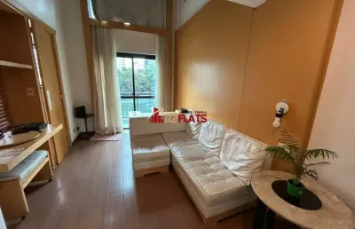 Flat com 1 quarto para alugar na Avenida Ibijaú, 355, Moema, São Paulo
