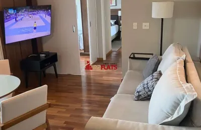 Flat com 1 quarto para alugar na Rua Ribeiro do Vale, 152, Brooklin Paulista, São Paulo